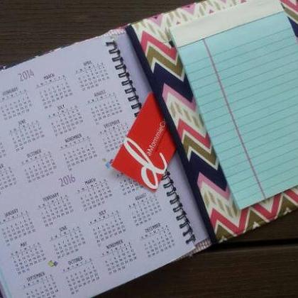 Chevron Daily Planner Fabric Cover - All In One..